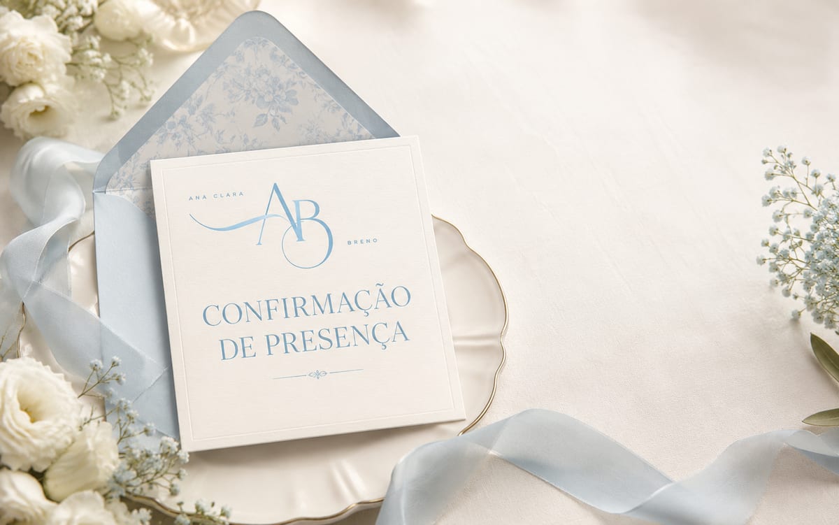 Cartão de confirmação de presença do casamento